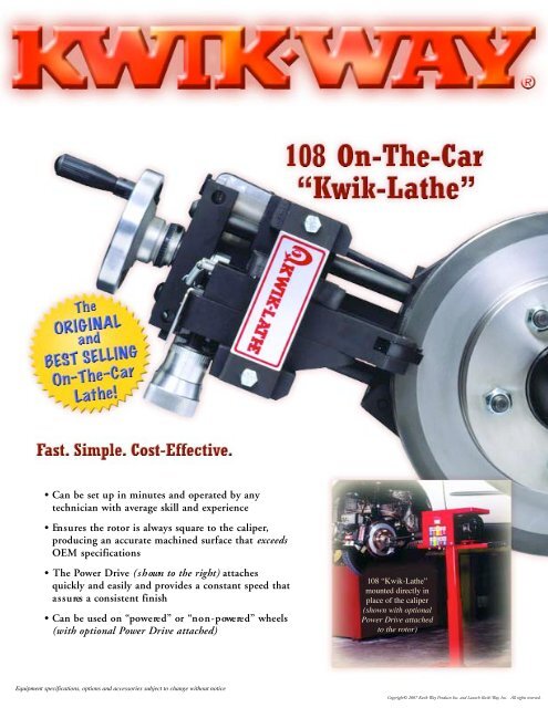 108 Product Literature - Kwik-Way