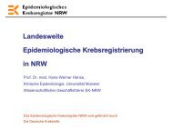 Prof. Dr. H.-W. Hense - Krebsregister NRW