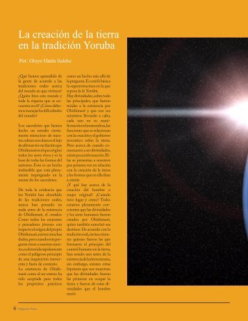 La creación de la tierra en la tradición Yoruba