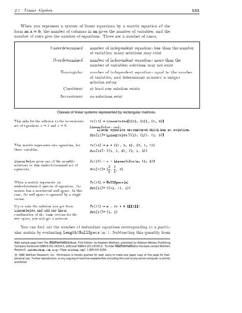 3.7.8 Solving Linear Systems