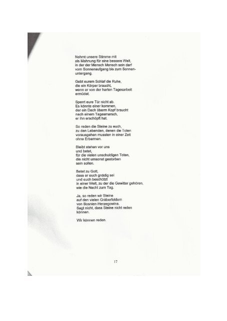 Gedicht: Prof. Hugo Schanovsky - Srebrenica - ZZI