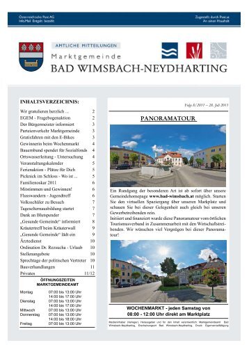 Gemeindenachrichten - Folge 8/2011 - Bad Wimsbach-Neydharting