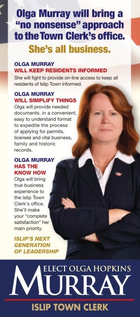 OLGA HOPKINS MURRAY for Islip Town Clerk