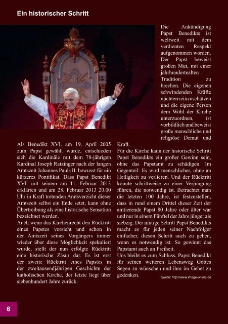 Pfarrbrief Ostern 2013 - Sancta familia