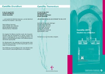 Cursillo Grundkurs Cursillo Themenkurs - Kloster Bursfelde