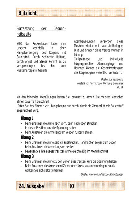 Hauszeitung 24 - BRK Seniorenwohn- und Pflegeheim Neumarkt