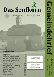 Gemeindebrief 2013-2 - Evangelische Kirchengemeinde Nieder-Moos