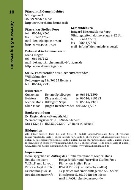 Gemeindebrief 2013-2 - Evangelische Kirchengemeinde Nieder-Moos