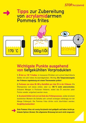 Tipps zur Zubereitung von acrylamidarmen Pommes frites (PDF, 2 ...