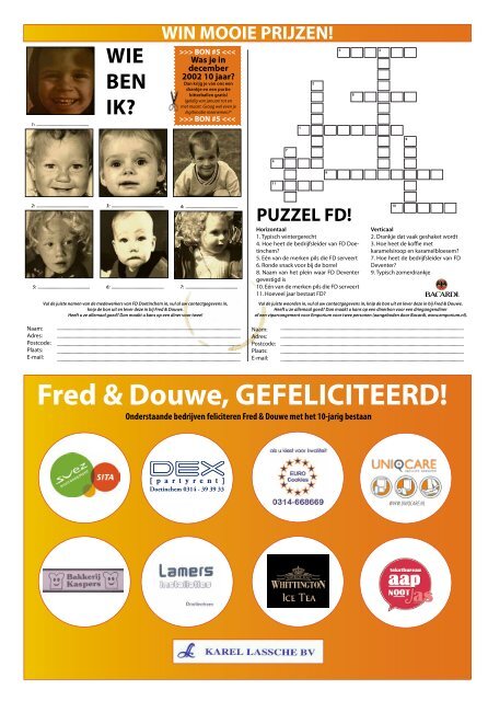 10 jaar FD Jubileumkrant - Fred & Douwe