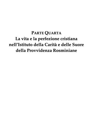 Parte Quarta - Centro Internazionale di Studi Rosminiani