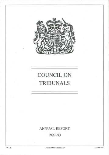 ARCT 1992-93 - Administrative Justice & Tribunals Council