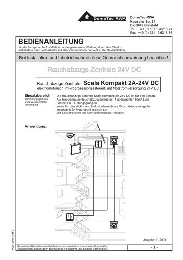 Inbetriebnahme - Domotec RWA e.k.