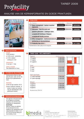 PFY mag 2009 tarif:PFY2008 tarif - ProFacility.be