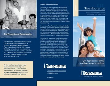 TransProtector Consumer Brochure - Transamerica