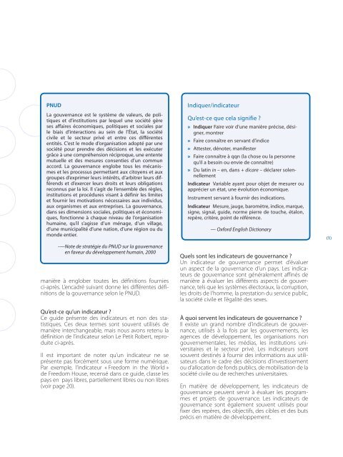 Guide de l'utilisateur - Governance Assessment Portal