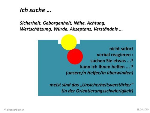 Wie beurteilen wir die Situation - Altersarbeit.ch