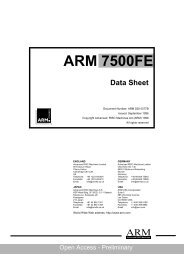 ARM 7500FE Data Sheet - RPMfind.net