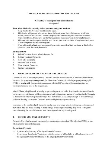 Cerazette film-coated tablet ENG - MSD