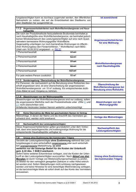 1 § 22 SGB II Unterkunft und Heizung - Jobcenter Dortmund