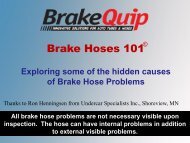 Brake Hose Problems - BrakeQuip