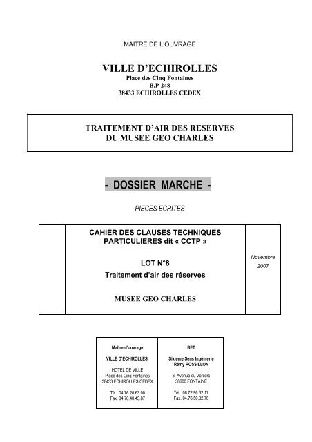 cctp LOT 8 PDF - Echirolles
