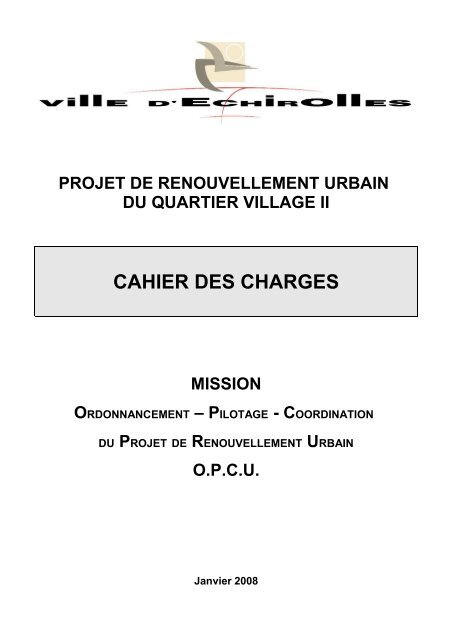 Cahier Des Charges Pdf Echirolles