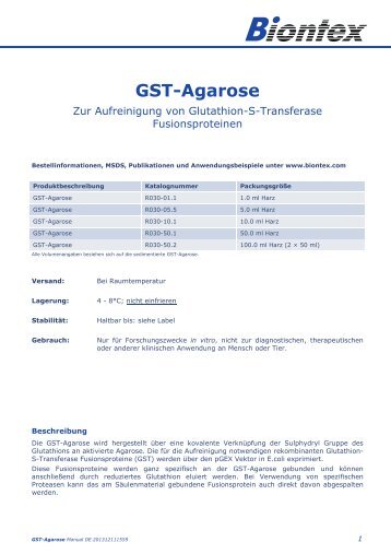 GST-Agarose - Biontex Laboratories