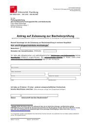 Antrag auf Zulassung zur Bachelorarbeit - Fachbereich ...