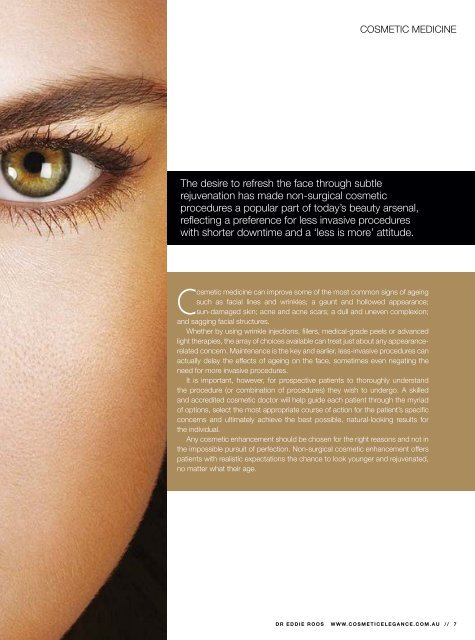 Cosmetic Medicine by Dr Eddie Roos