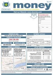 Downies May Money - ORDER FORM