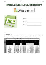 Excel EinfÃ¼hrung Teil 1