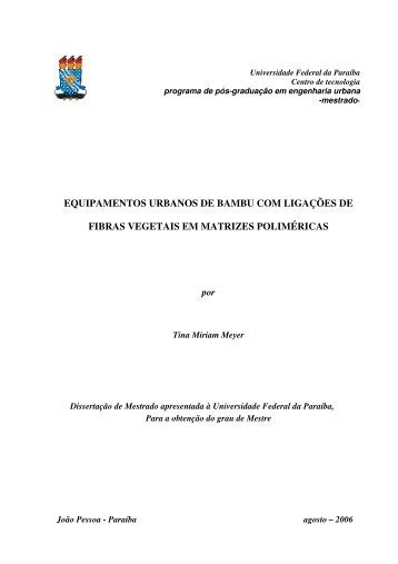 equipamentos urbanos de bambu com ligações de fibras vegetais ...