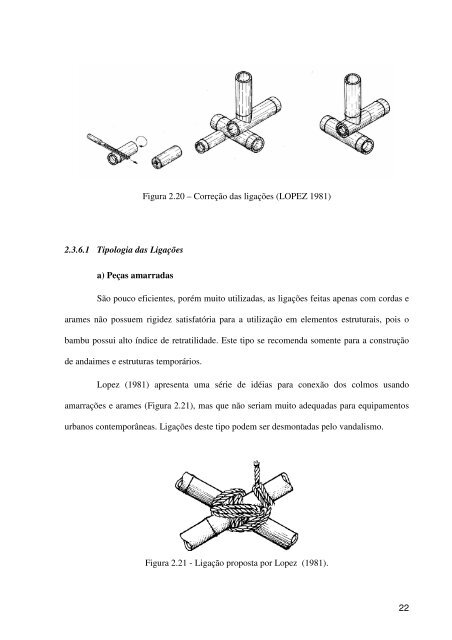 equipamentos urbanos de bambu com ligações de fibras vegetais ...