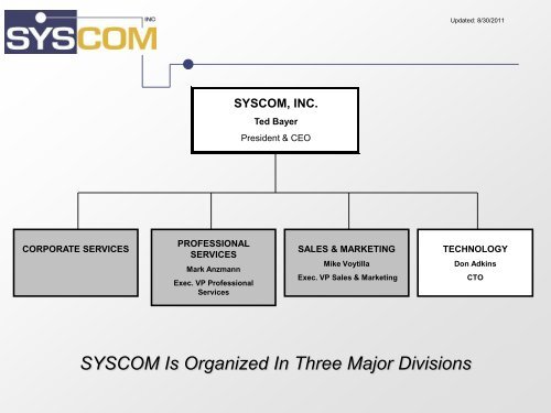 Professional Services Org Chart