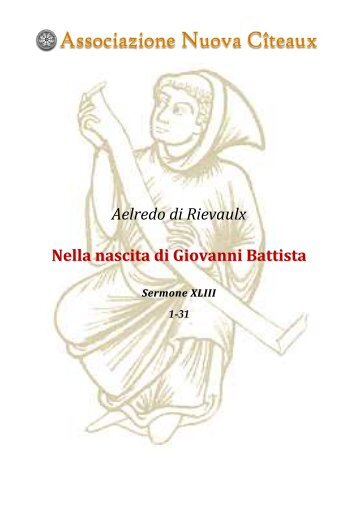 San Aelredo di Rievaulx, Nella nascita di Giovanni Battista