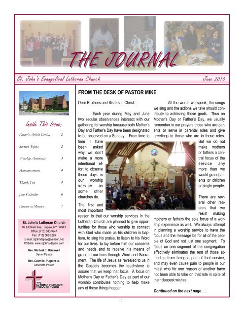 THE JOURNAL - Stjohns-depew.com