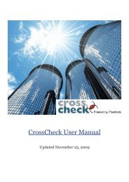 CrossCheck User Manual - CrossRef