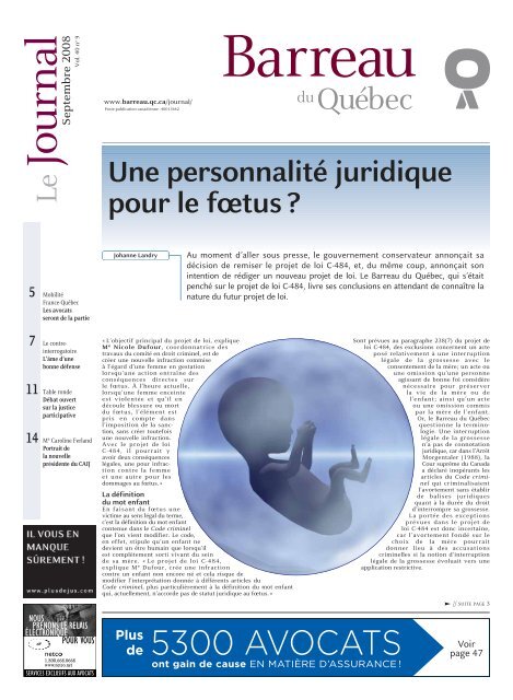 Journal du Barreau - Barreau du Québec