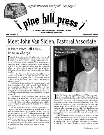 Meet John Van Siclen, Pastoral Associate - St. Giles Episcopal Church