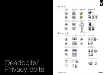 Deadbolts Privacy bolts - Hot2Cold