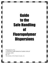 Guide to the Safe Handling of Fluoropolymer Dispersions