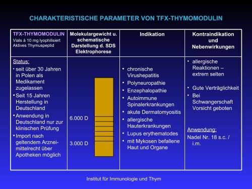 Thymusextrakte und Thymuspeptide in Praxis ... - Thymus Therapy