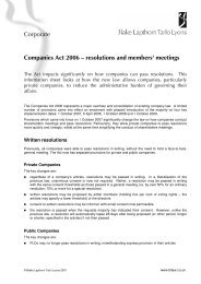 Corporate Companies Act 2006 â resolutions and ... - Blake Lapthorn