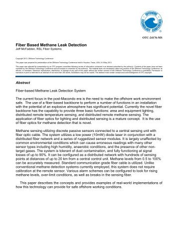 Fiber-based Methane Leak Detection Systems, Jeff McFadden ...