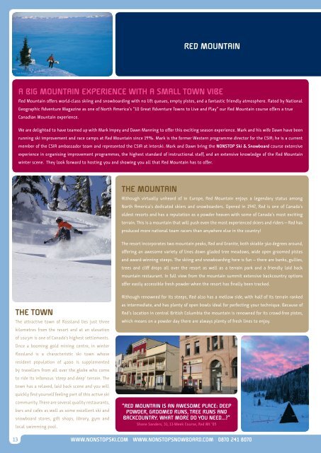 WHY CHOOSE NONSTOP Ski & Snowboard? - Em-Online