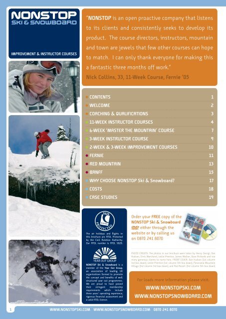 WHY CHOOSE NONSTOP Ski & Snowboard? - Em-Online