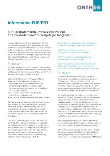 Information EUP/EffT - Ortheg
