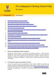 Pre-employment Checking Scheme FAQs - Human Resources
