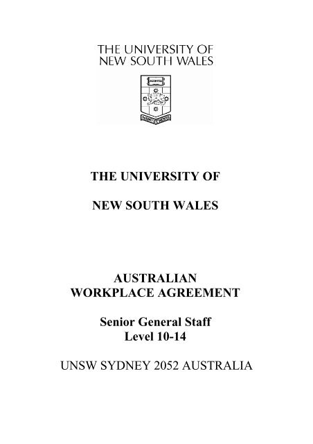 THE UNIVERSITY OF NEW SOUTH WALES AUSTRALIAN ...